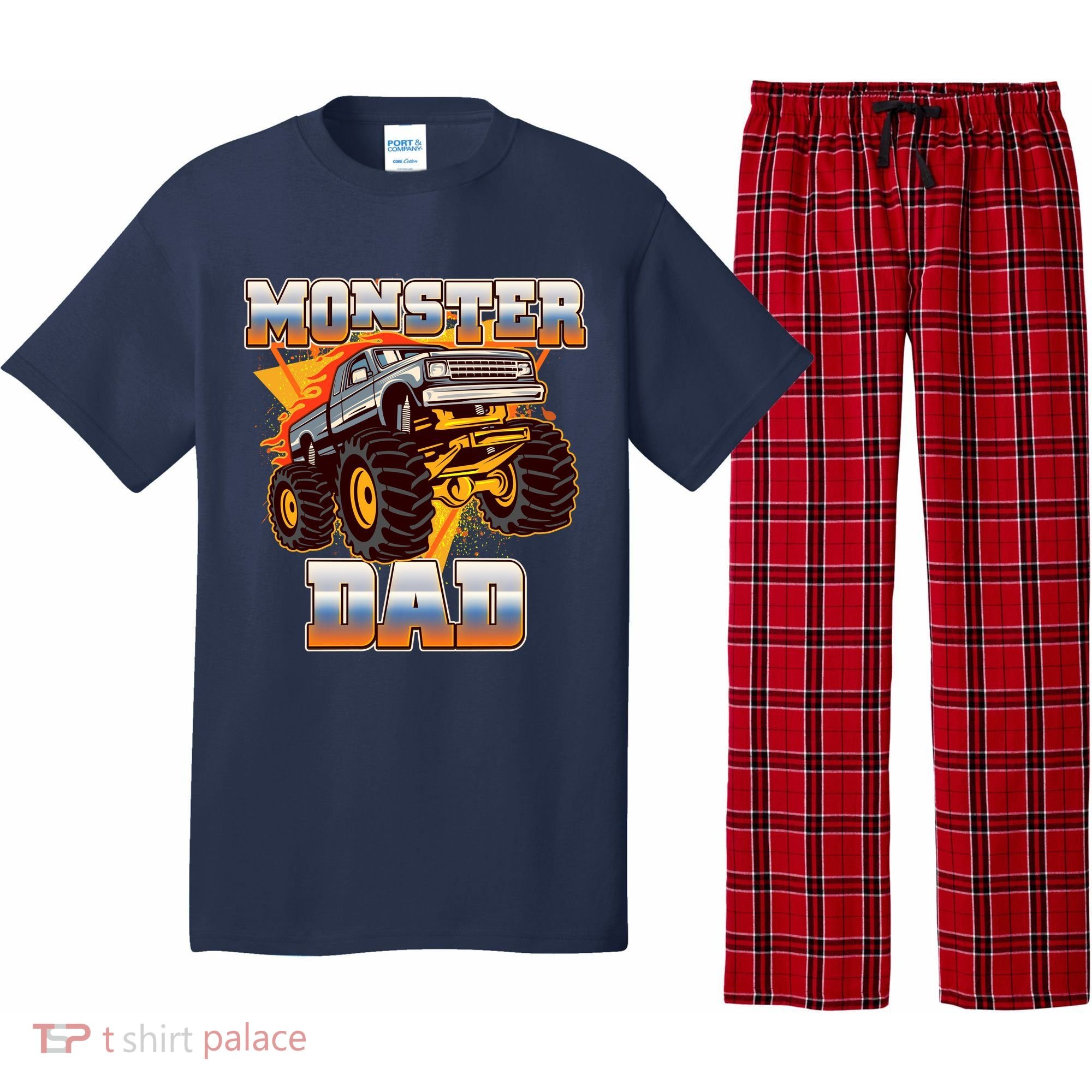 Cool Monster Truck Dad Pajama Set