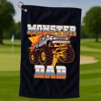 Cool Monster Truck Dad Golf Towel thumb 1