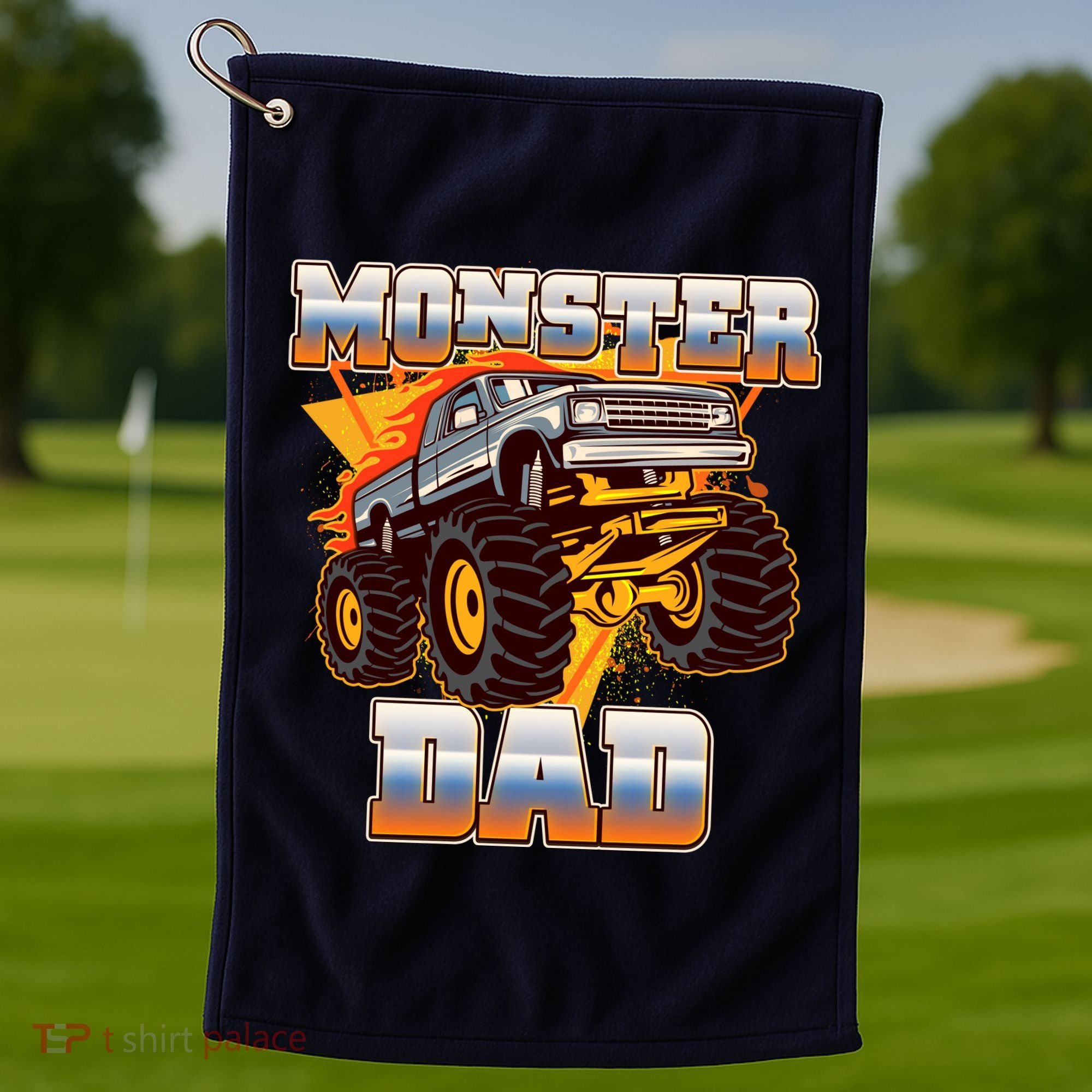 Cool Monster Truck Dad Golf Towel