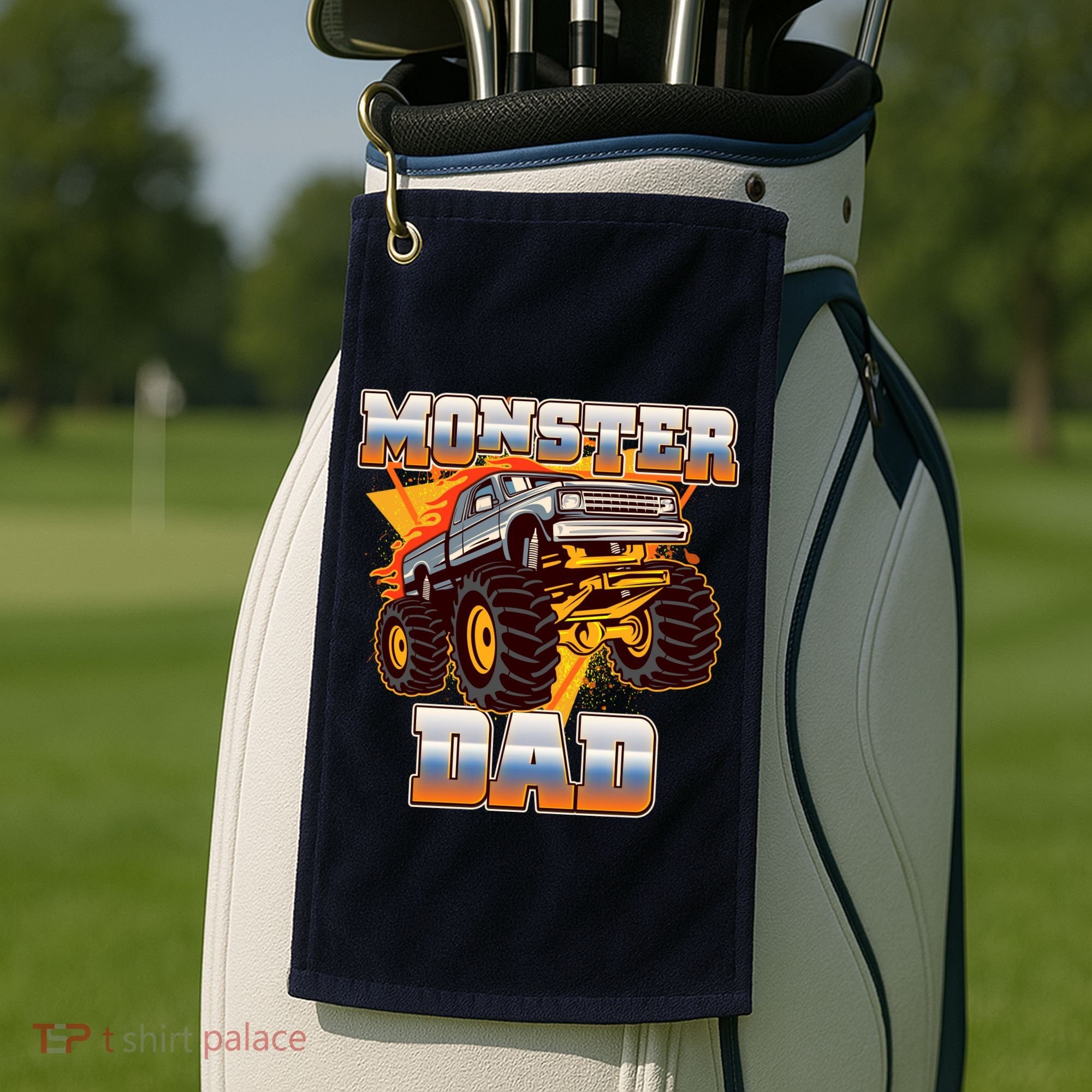 Cool Monster Truck Dad Golf Towel