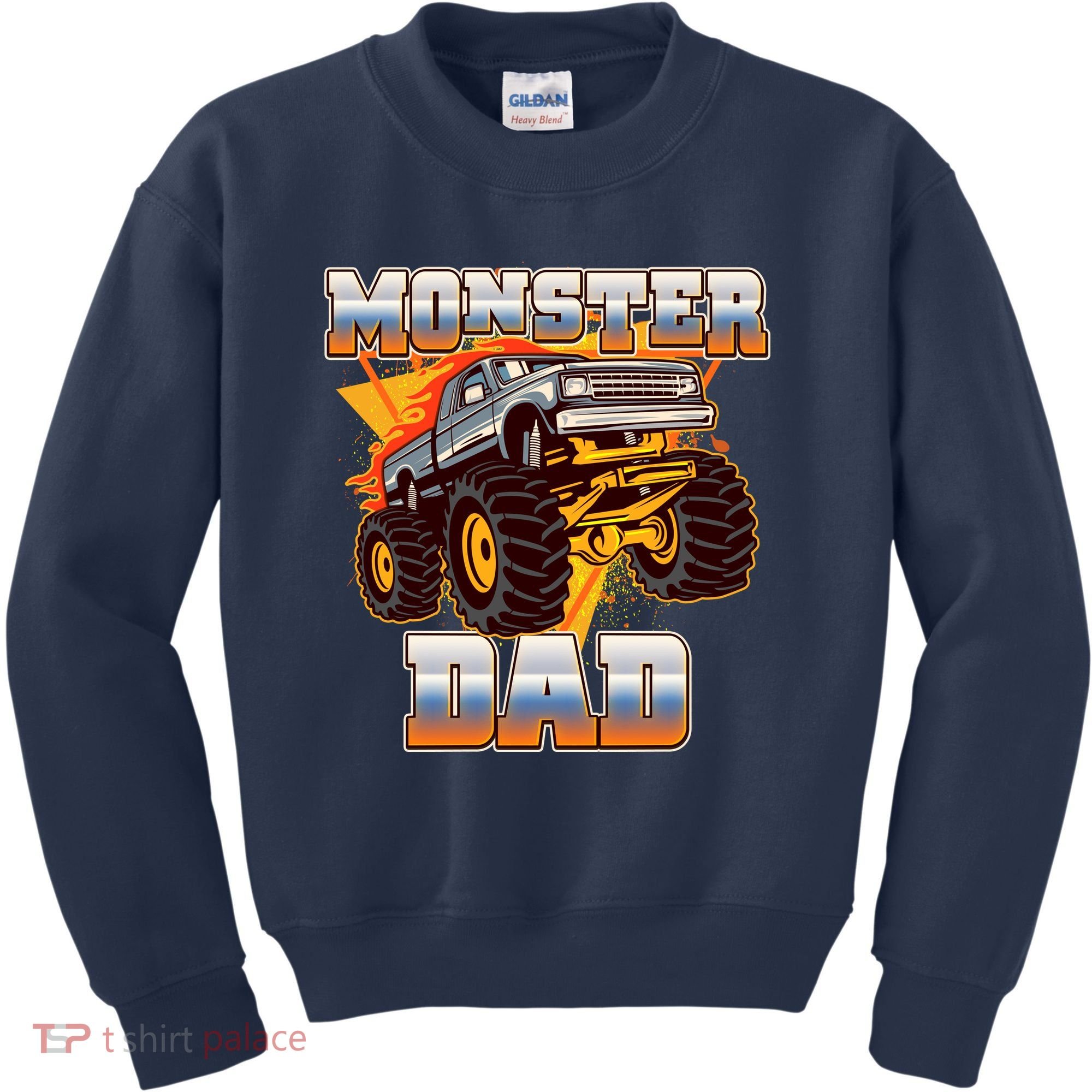 Cool Monster Truck Dad Kids Sweatshirt