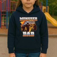 Cool Monster Truck Dad Kids Hoodie thumb 3