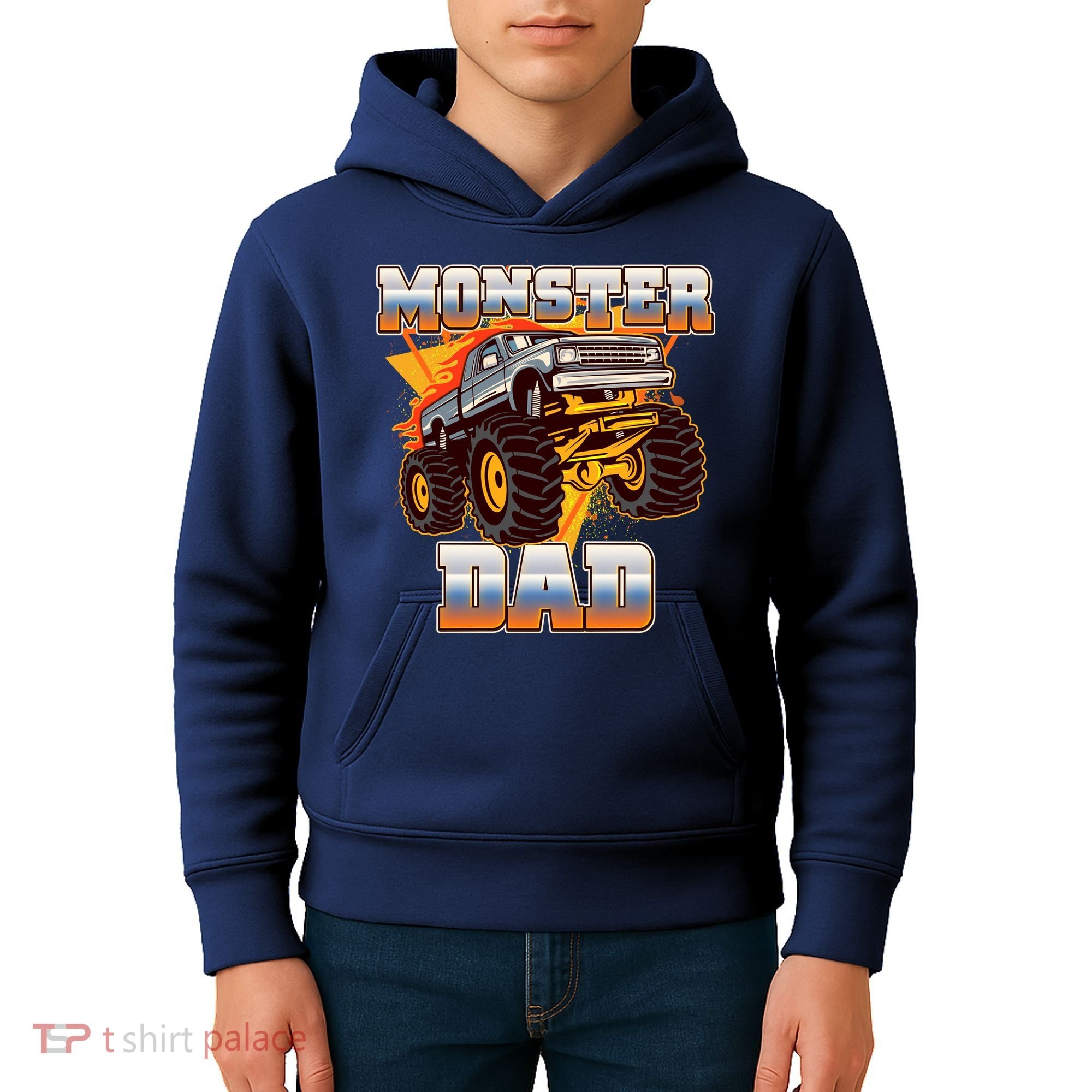 Cool Monster Truck Dad Kids Hoodie