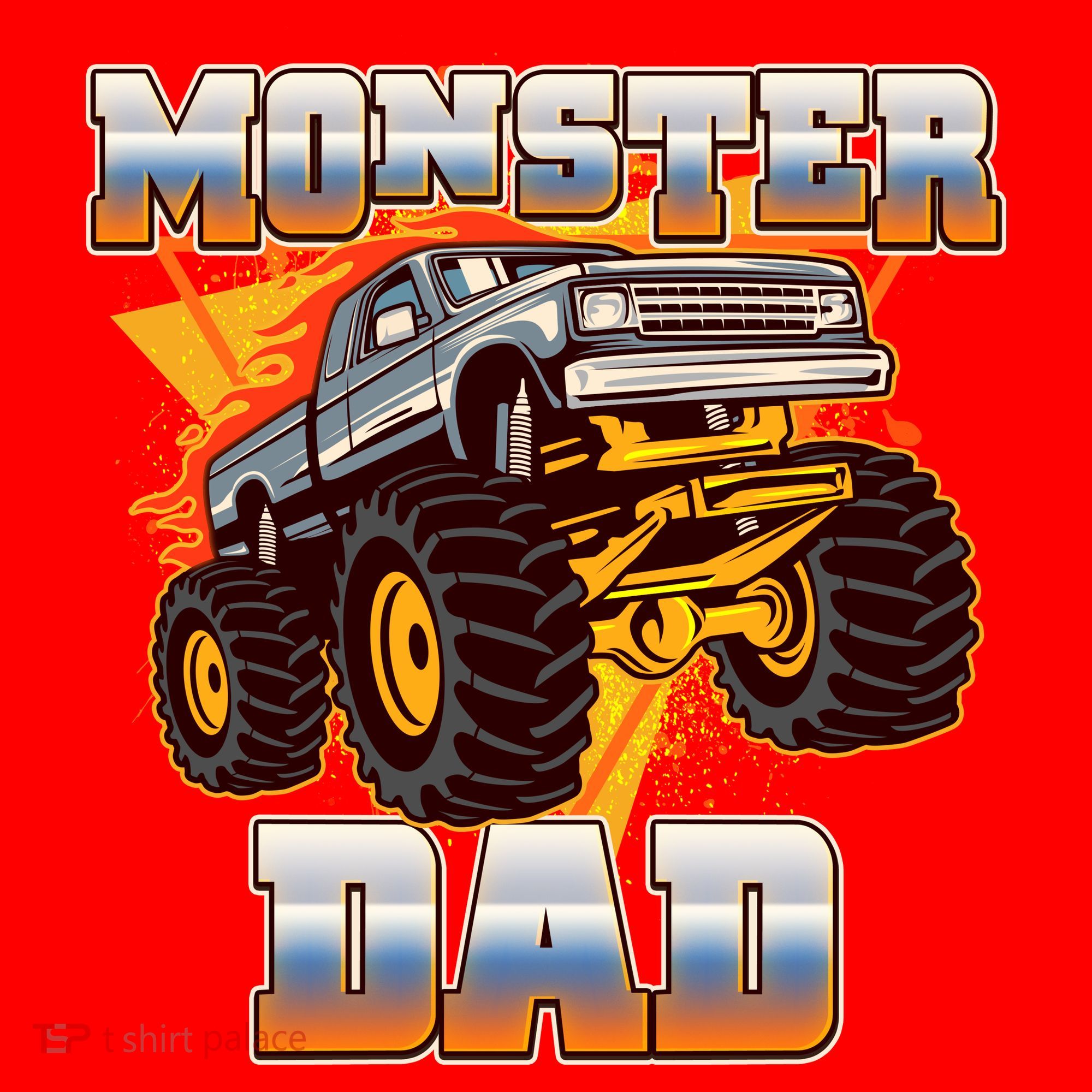 Cool Monster Truck Dad Santa Hat