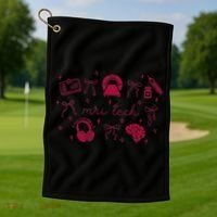 Coquette MRI Tech Magnetic Resonance Imaging Tech RAD Tech Golf Towel thumb 1