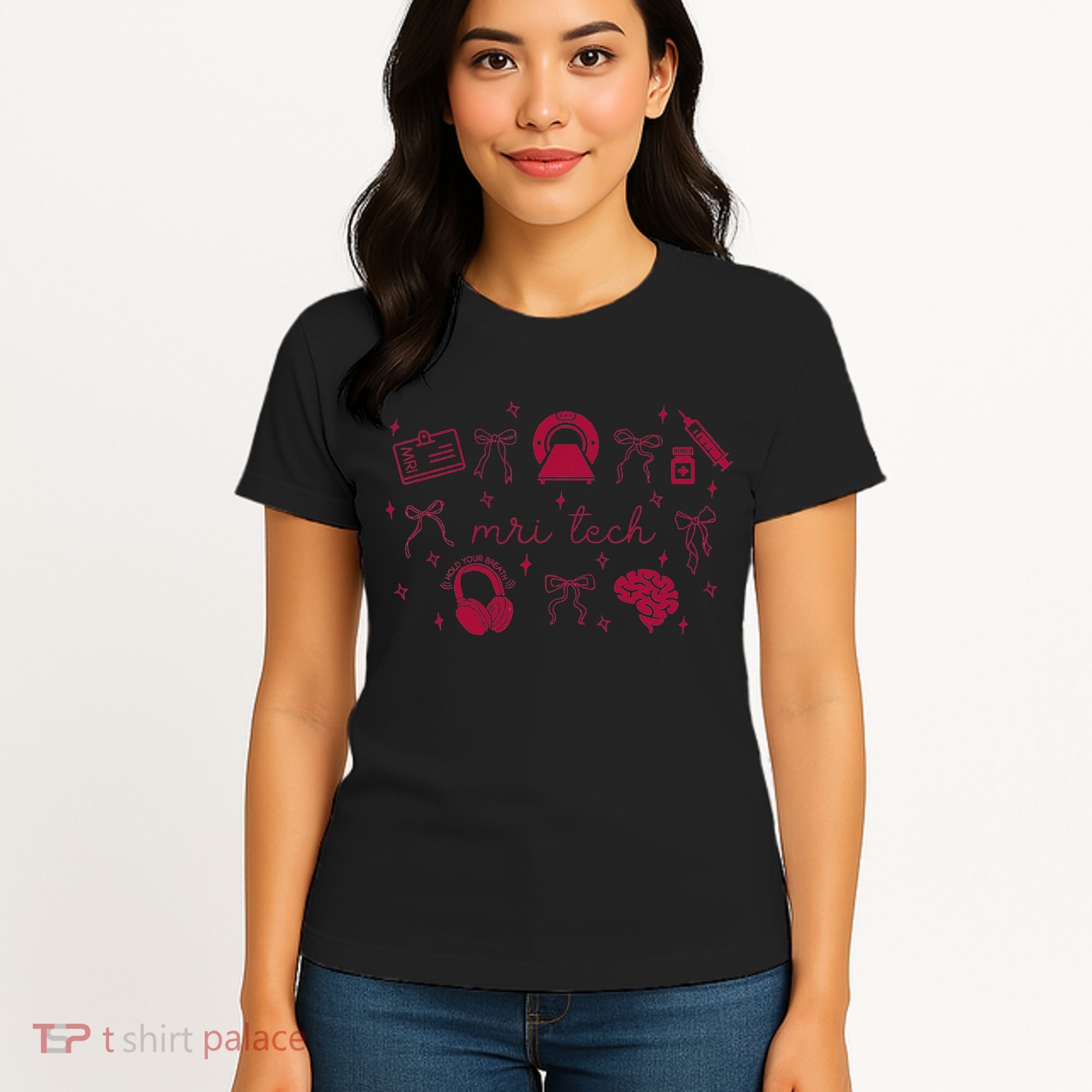 Coquette MRI Tech Magnetic Resonance Imaging Tech RAD Tech Women's T-Shirt
