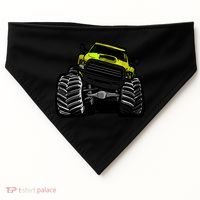 Cool Monster Truck For Big Boys Gift USA-Made Doggie Bandana thumb 0