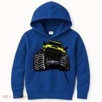 Cool Monster Truck For Big Boys Gift Kids Hoodie thumb 0