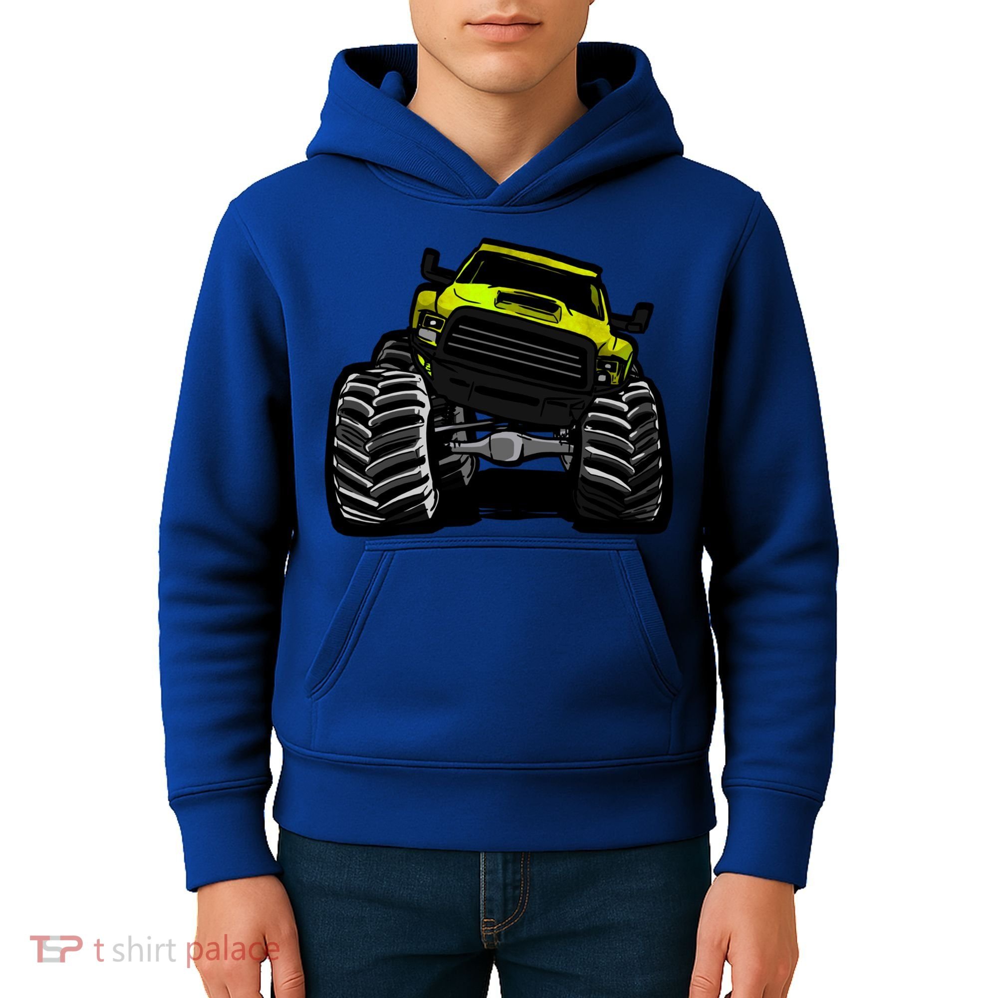Cool Monster Truck For Big Boys Gift Kids Hoodie