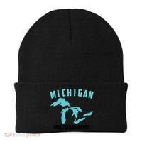 Cool Michigan Unsalted And Shark Free Funny Fisher Gift Beanie thumb 0