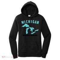 Cool Michigan Unsalted And Shark Free Funny Fisher Gift Women's Hoodie thumb 0