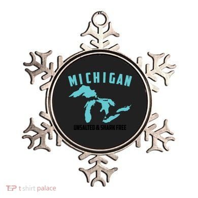 Cool Michigan Unsalted And Shark Free Funny Fisher Gift Ornament