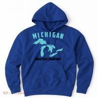Cool Michigan Unsalted And Shark Free Funny Fisher Gift Hoodie thumb 0