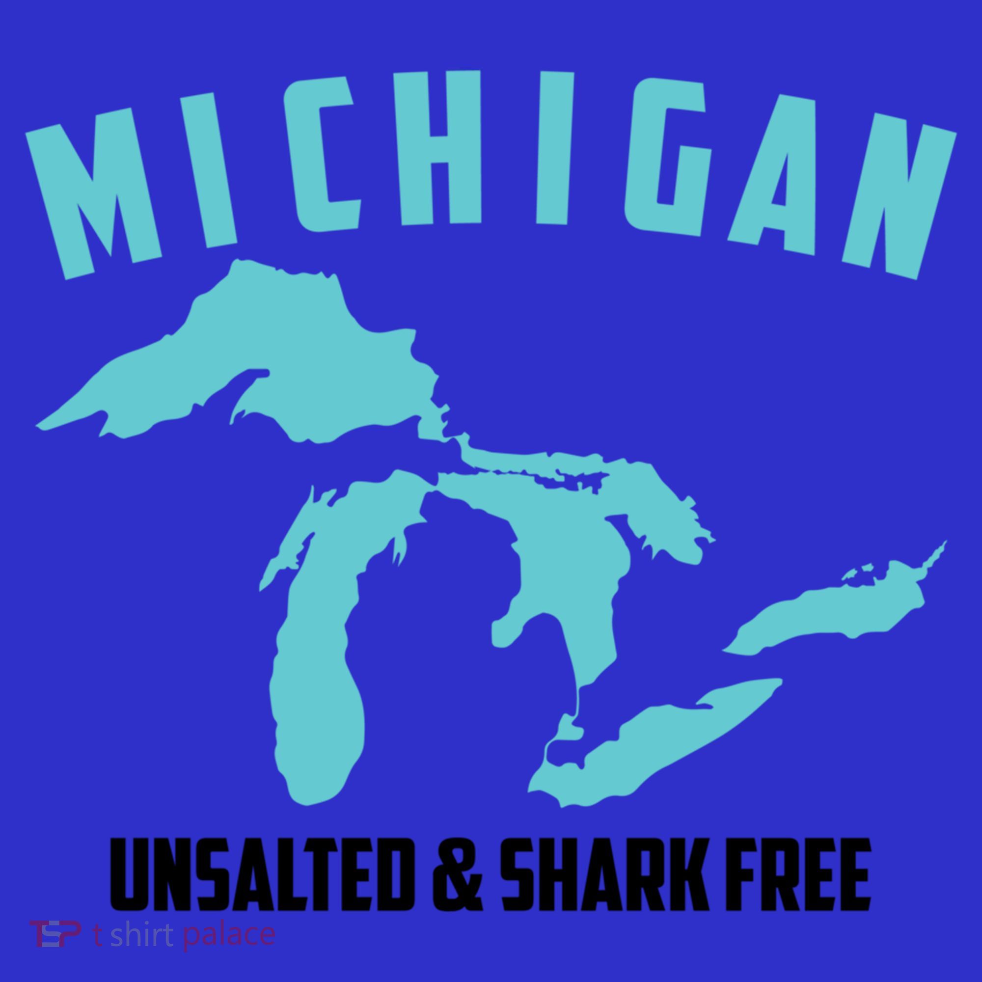 Cool Michigan Unsalted And Shark Free Funny Fisher Gift Coaster