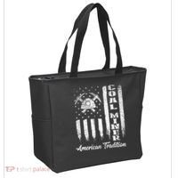 Coal Miner Usa Flag Patriotic Underground Mining Laborer Tote Bag thumb 2