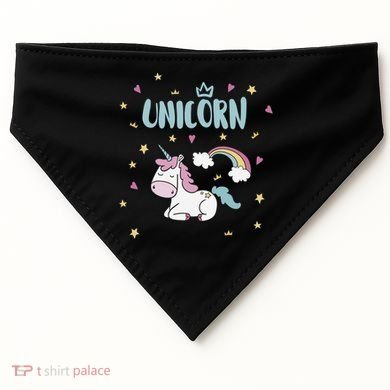 Cute Magical Unicorn Rainbow USA-Made Doggie Bandana
