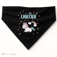 Cute Magical Unicorn Rainbow USA-Made Doggie Bandana thumb 0