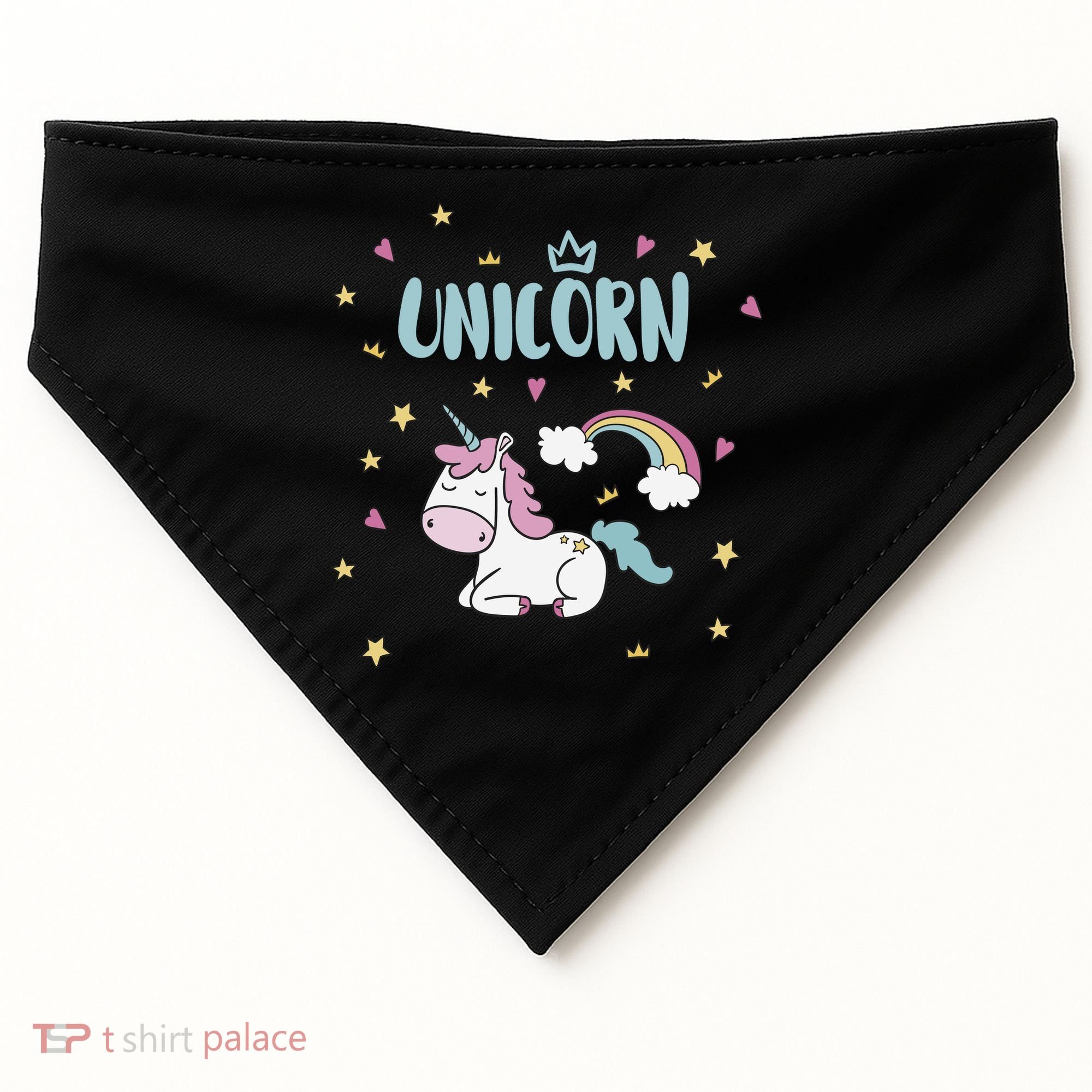 Cute Magical Unicorn Rainbow USA-Made Doggie Bandana