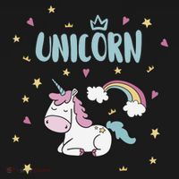 Cute Magical Unicorn Rainbow USA-Made Doggie Bandana thumb 2