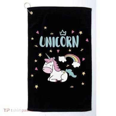 Cute Magical Unicorn Rainbow Golf Towel