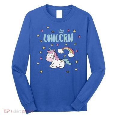Cute Magical Unicorn Rainbow Long Sleeve Shirt