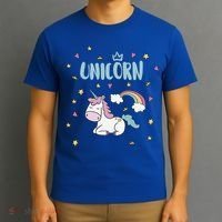 Cute Magical Unicorn Rainbow T-Shirt thumb 3