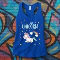 Cute Magical Unicorn Rainbow Women's Tank Top thumb 3