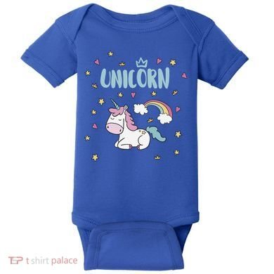 Cute Magical Unicorn Rainbow Baby Bodysuit