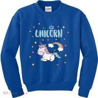 Cute Magical Unicorn Rainbow Kids Sweatshirt thumb 0
