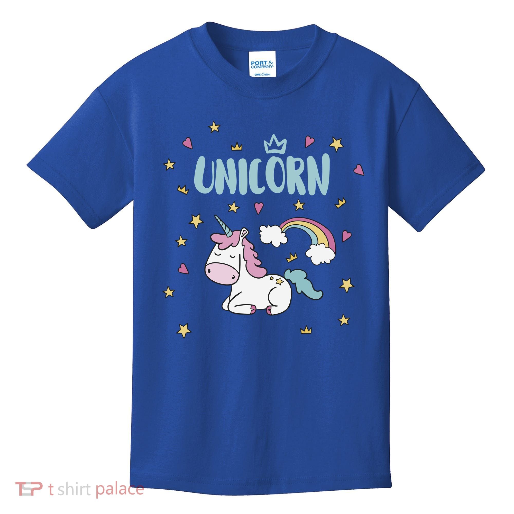 Cute Magical Unicorn Rainbow Kids T-Shirt