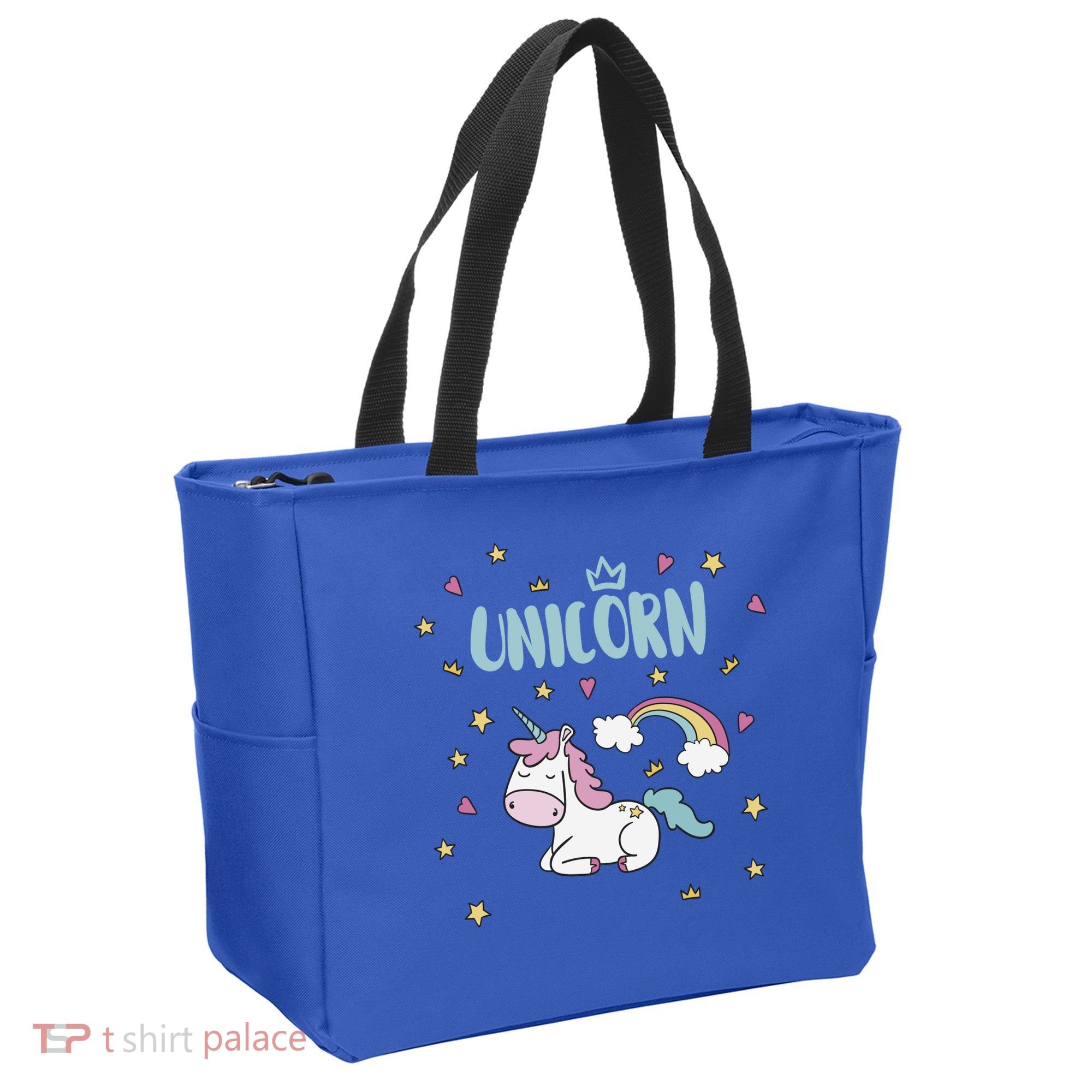 Cute Magical Unicorn Rainbow Tote Bag