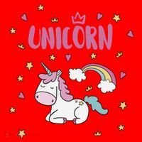 Cute Magical Unicorn Rainbow Santa Hat thumb 1