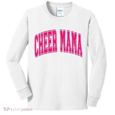 Cheer Mama Varsity Cheer Mom Game Day Mom Kids Long Sleeve Shirt