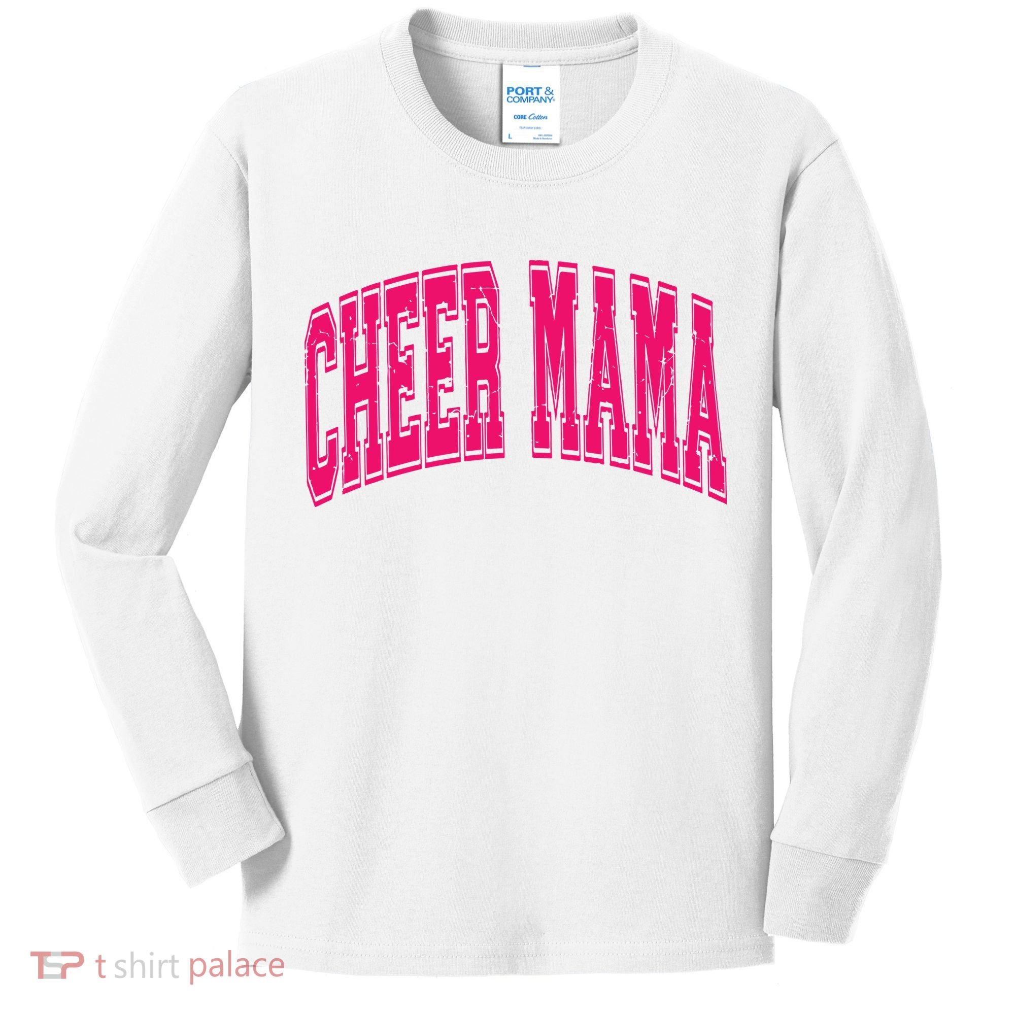 Cheer Mama Varsity Cheer Mom Game Day Mom Kids Long Sleeve Shirt