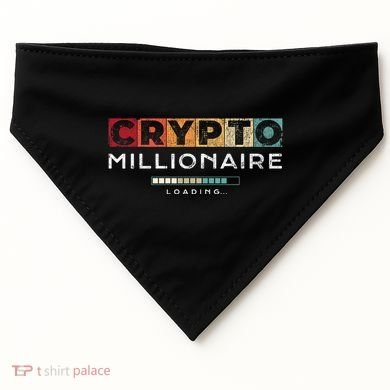 Crypto Millionaire Vintage Bitcoin Crypto USA-Made Doggie Bandana