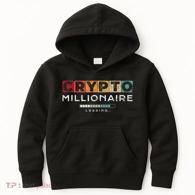 Crypto Millionaire Vintage Bitcoin Crypto Kids Hoodie
