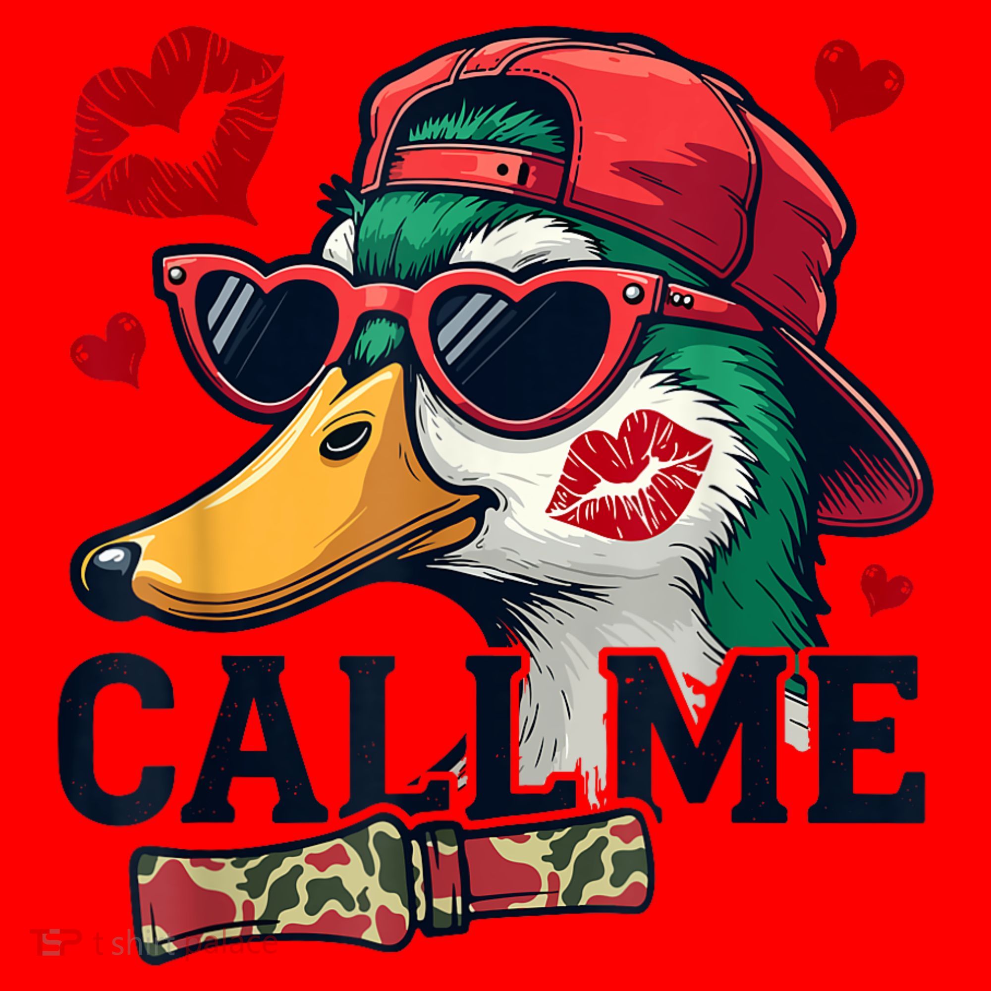 Call Me Valentines Duck Hunting Lover For Hunter Santa Hat