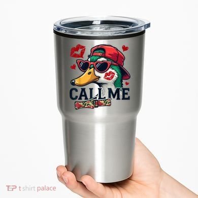 Call Me Valentines Duck Hunting Lover For Hunter Tumbler
