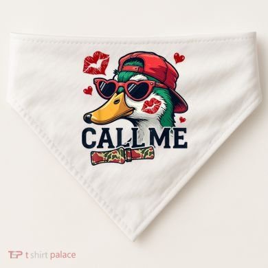 Call Me Valentines Duck Hunting Lover For Hunter USA-Made Doggie Bandana