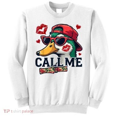 Call Me Valentines Duck Hunting Lover For Hunter Sweatshirt