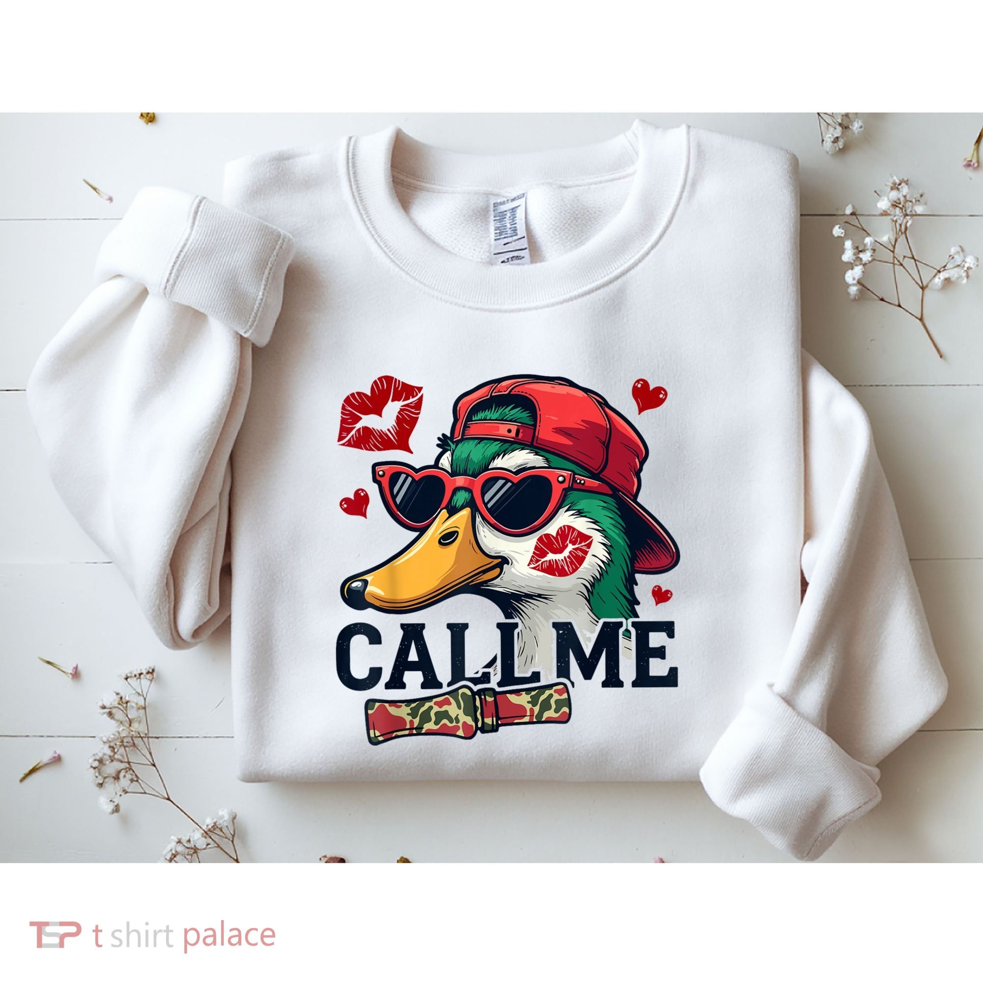 Call Me Valentines Duck Hunting Lover For Hunter Sweatshirt