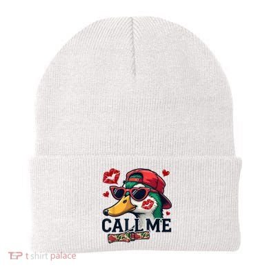 Call Me Valentines Duck Hunting Lover For Hunter Beanie
