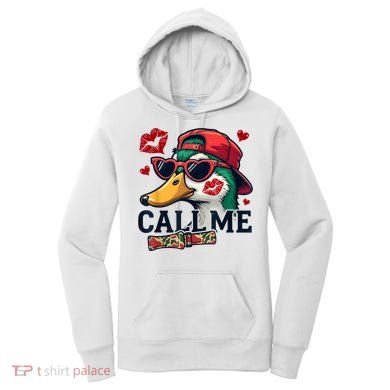 Call Me Valentines Duck Hunting Lover For Hunter Women's Hoodie
