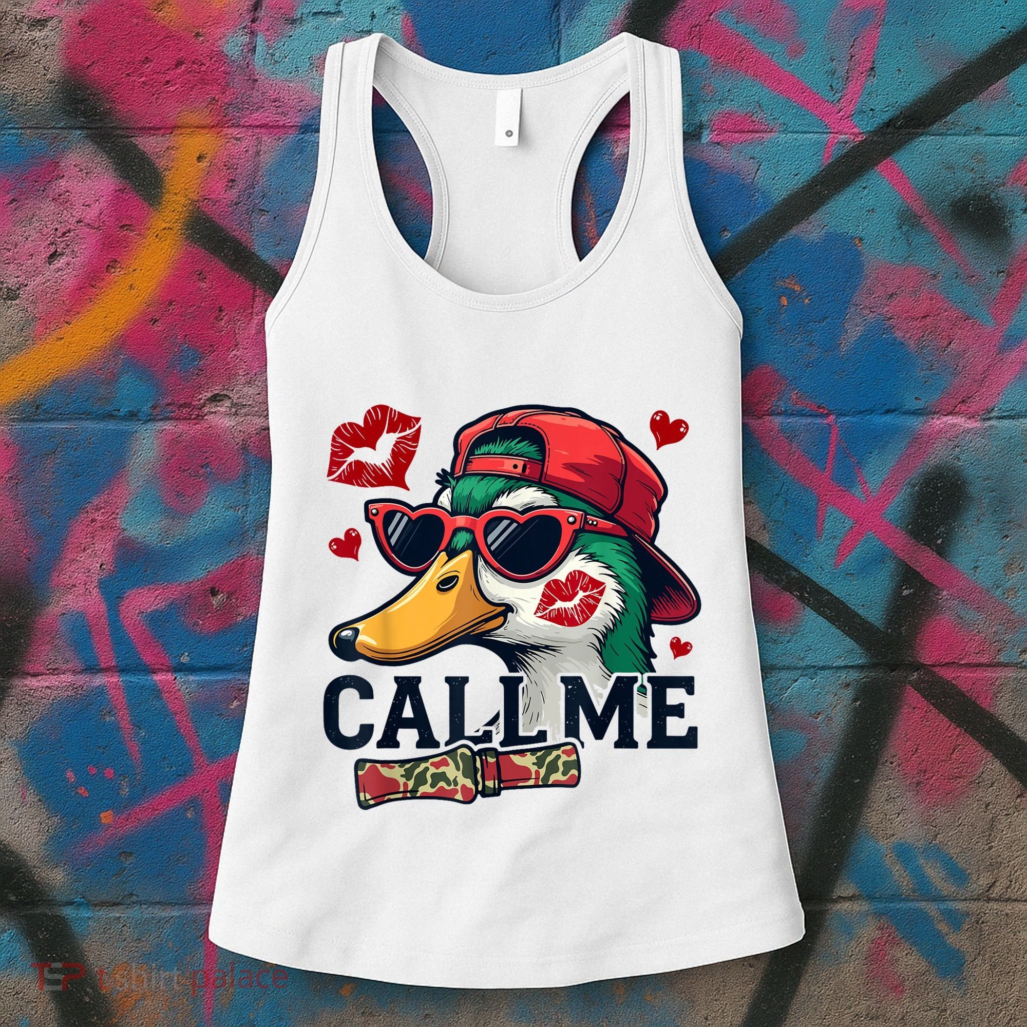 Call Me Valentines Duck Hunting Lover For Hunter Women's Tank Top