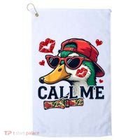 Call Me Valentines Duck Hunting Lover For Hunter Golf Towel thumb 0