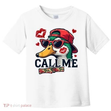 Call Me Valentines Duck Hunting Lover For Hunter Toddler T-Shirt