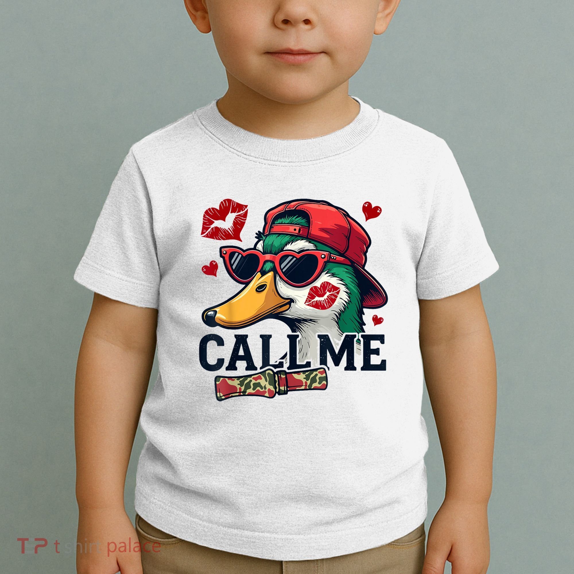 Call Me Valentines Duck Hunting Lover For Hunter Toddler T-Shirt