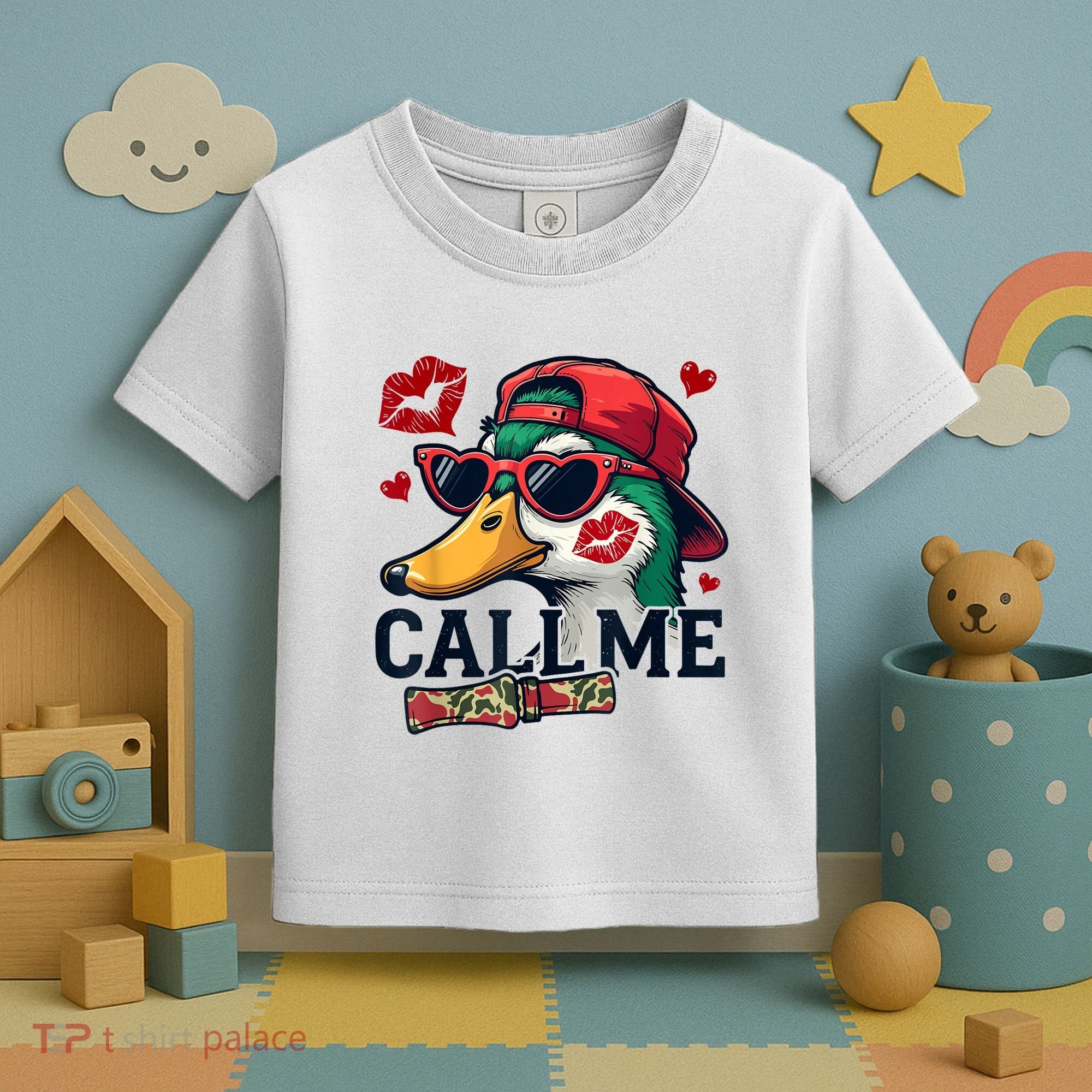 Call Me Valentines Duck Hunting Lover For Hunter Toddler T-Shirt