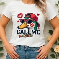 Call Me Valentines Duck Hunting Lover For Hunter Women's T-Shirt thumb 2