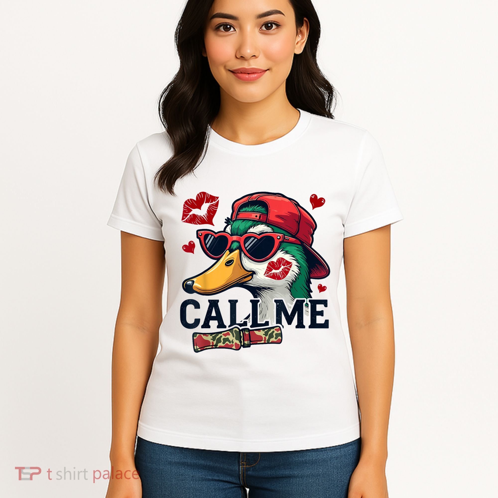 Call Me Valentines Duck Hunting Lover For Hunter Women's T-Shirt